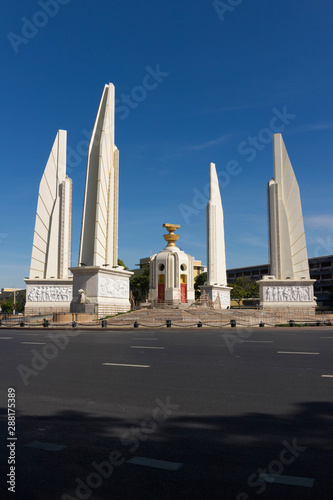 Democracy monument with blue sky in Bangkok, Thailand