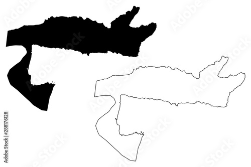 Samana (Dominican Republic, Hispaniola, Provinces of the Dominican Republic) map vector illustration, scribble sketch Samaná map....