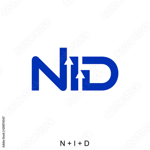 Free Download letter NID concept, typography vector, initial logo template - GFXLoad