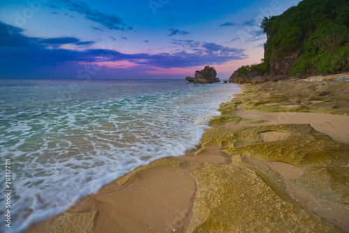 Sunset at Labuan Sait Beach Bali Indonesia