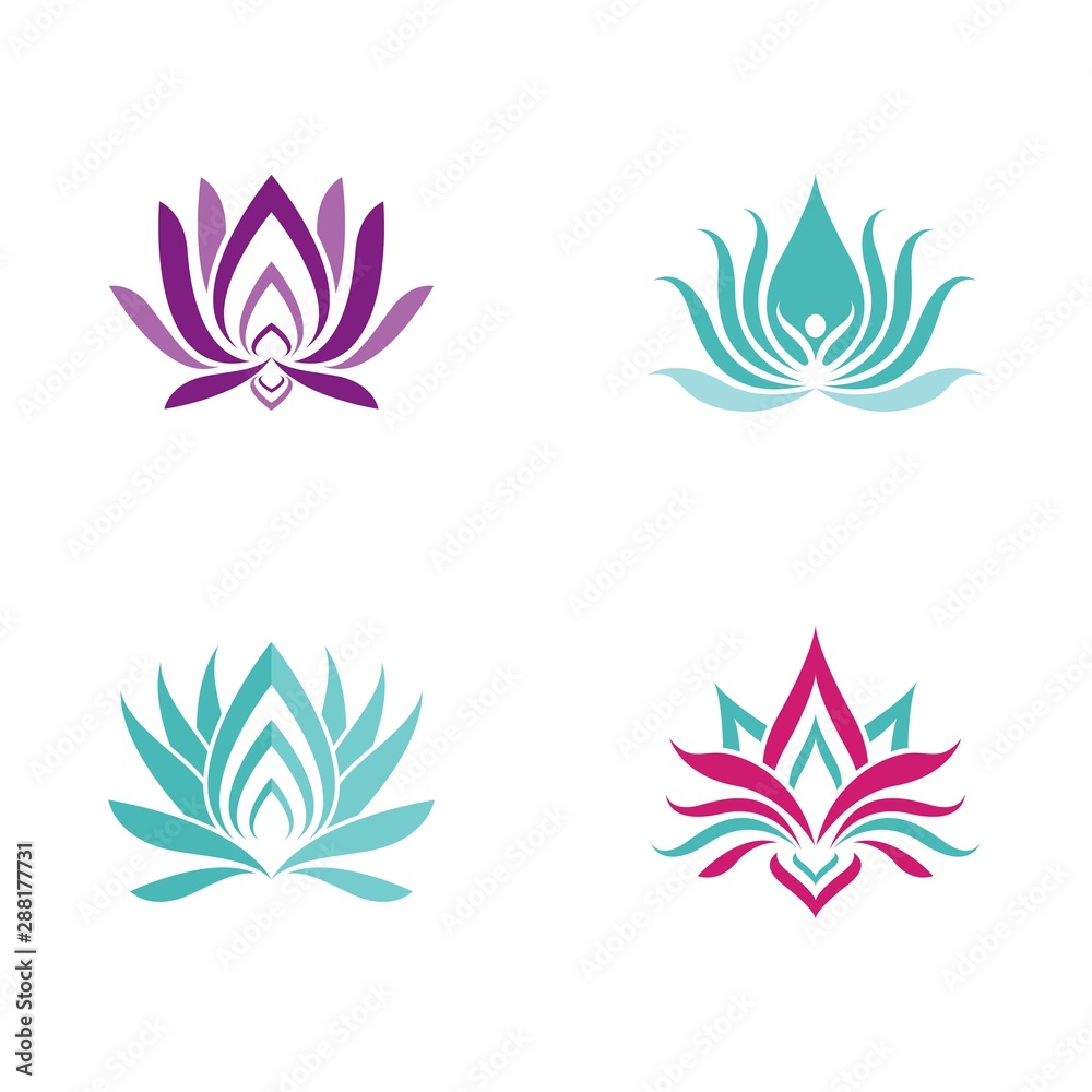 Fototapeta premium Beauty flowers logo template