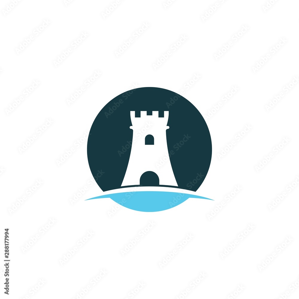 Castle logo template vector icon Castle logo template vector icon