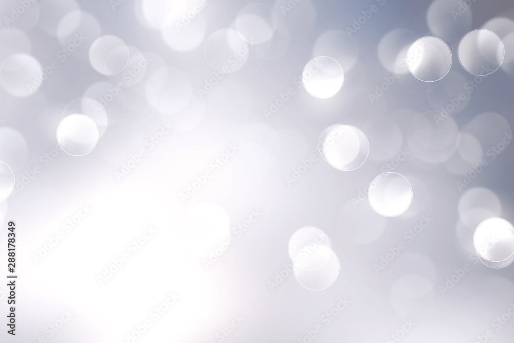 Bokeh on silver background for Christmas