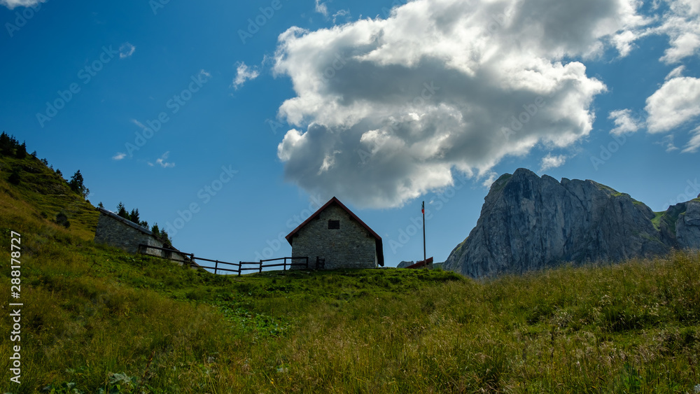 Summer day trekking in the Carnic Alps, Friuli Venezia-Giulia, Italy