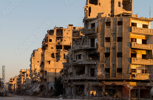 Destroyed Homs centre, Syria