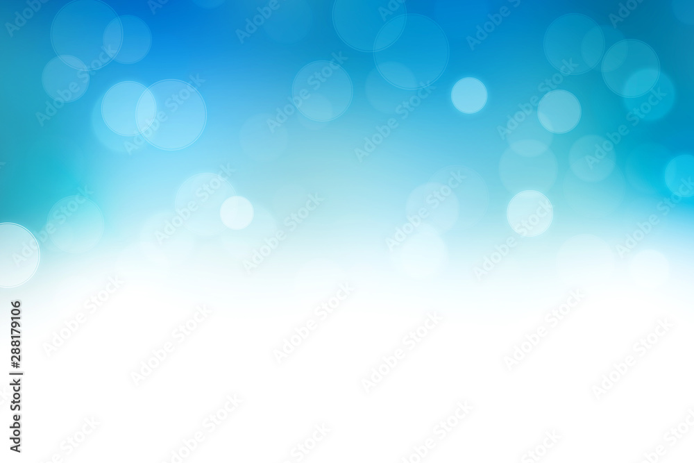 Blue bokeh on white background in pastel tone Blue bokeh on white background in pastel tone