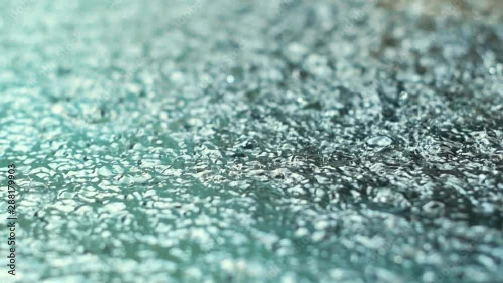 Raining shower in slow motion Raining shower in slow motion