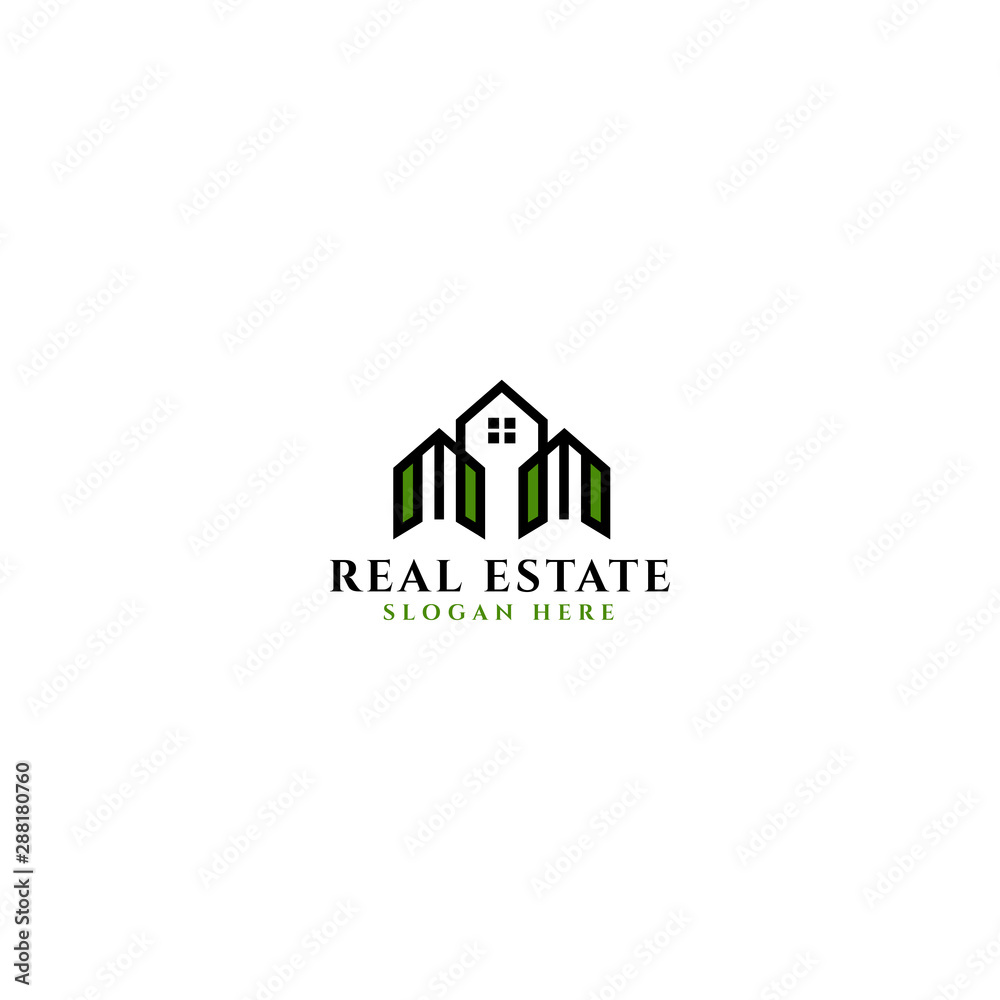 Real estate logo design. building and business logo. vector Real estate logo design. building and business logo. vector