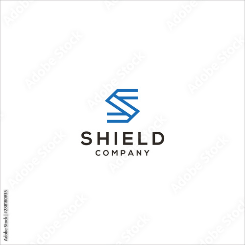 initial S logo template. shield and business logo. vector