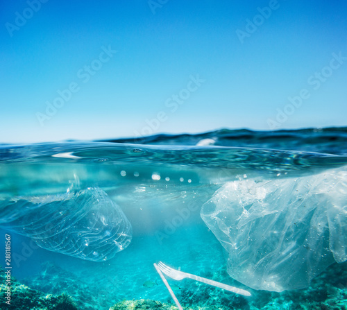 Plastic and microplastic in the blue ocean
