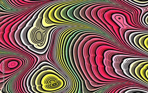 psychodelic multi wavy colors