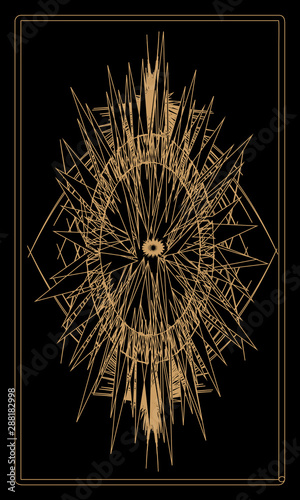 Tarot cards - back design, Magus Star