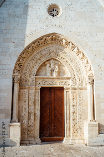 Cathedral portal Santa Maria Assunta Conversano, Puglia Italy © Stillkost