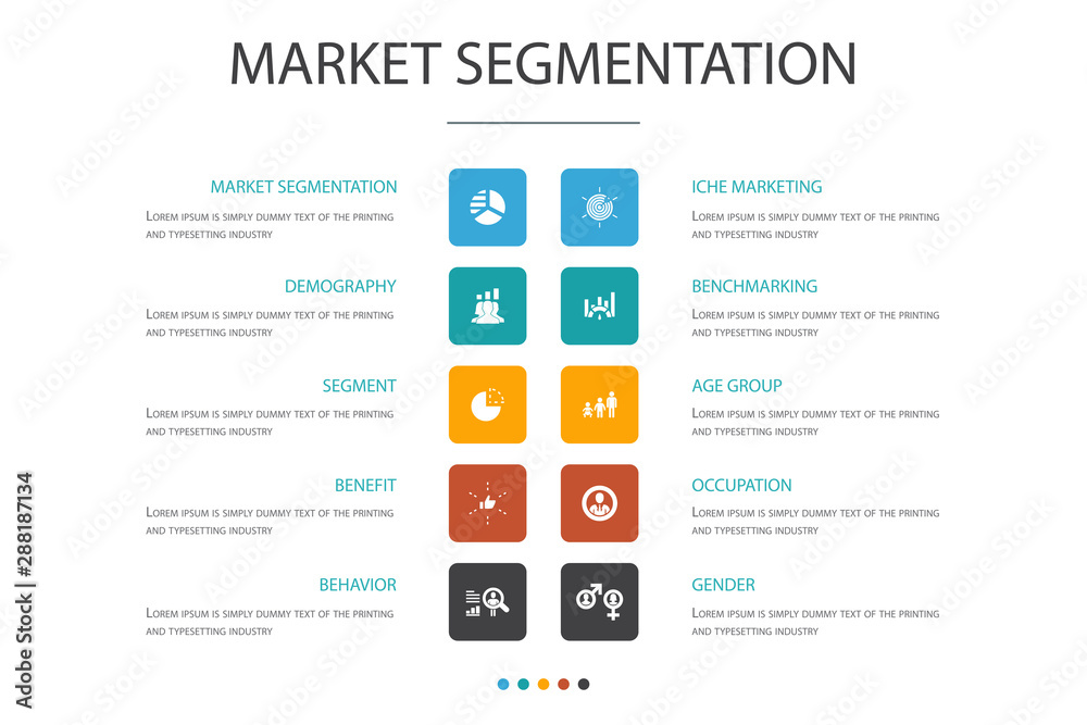 market segmentation Infographic cloud design template.demography ...