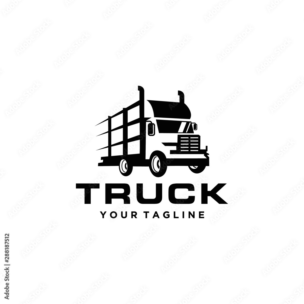 Truck Transportation Logo Stock Vectors