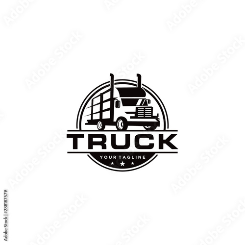 Truck Transportation Logo Stock Vectors