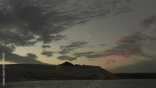 sunset over lake