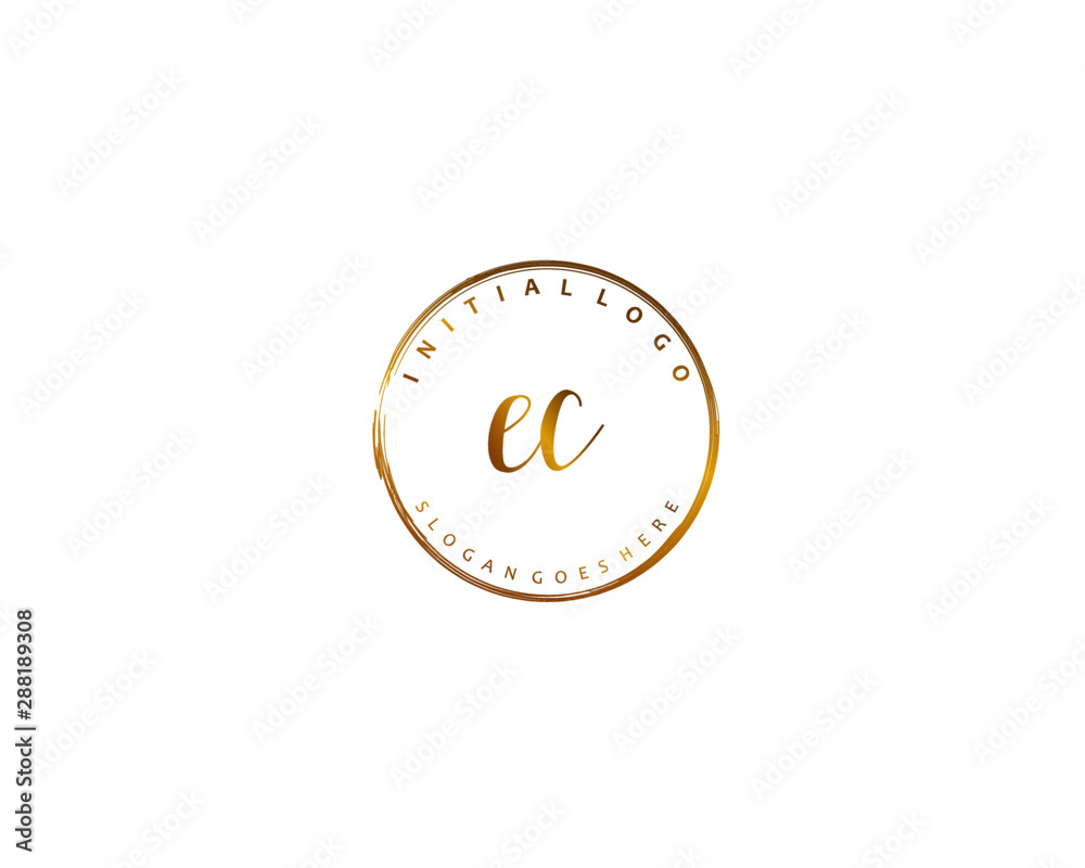EC Initial letter logo template vector EC Initial letter logo template vector