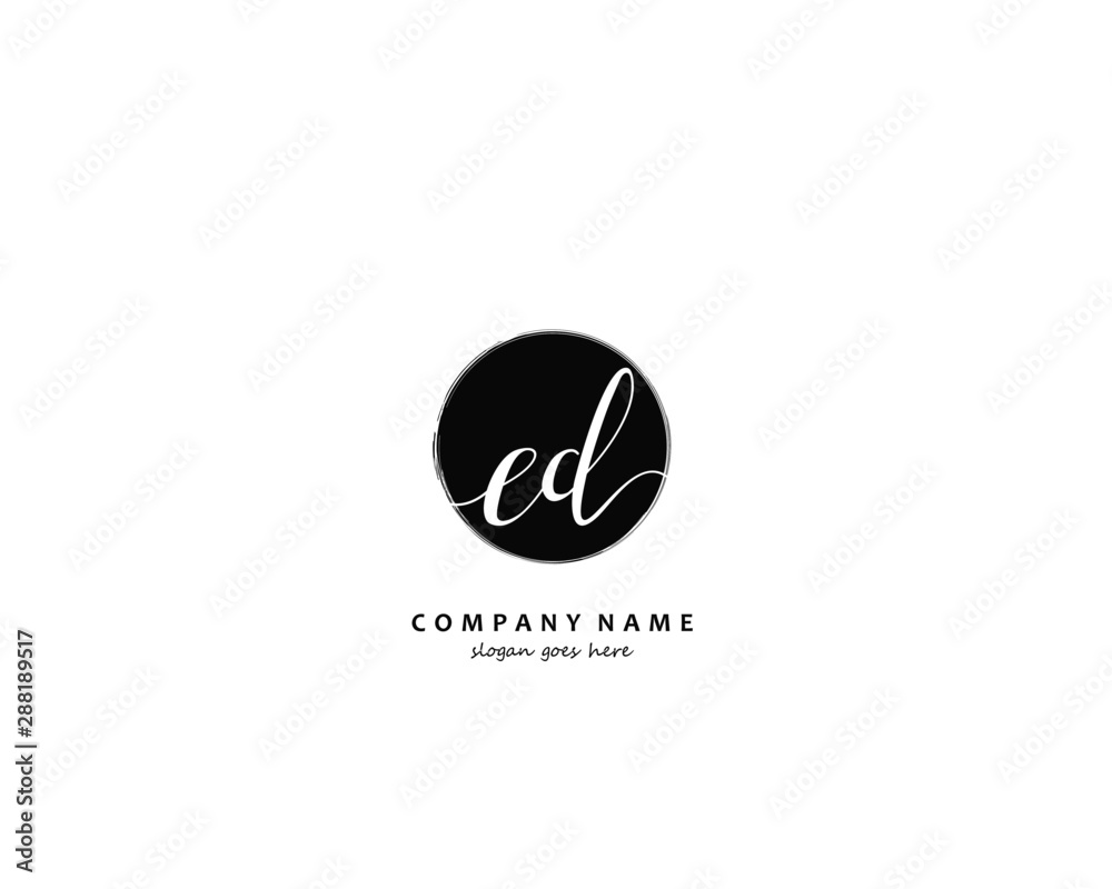 ED Initial letter logo template vector ED Initial letter logo template vector