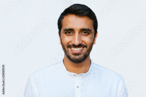 Young man on white.