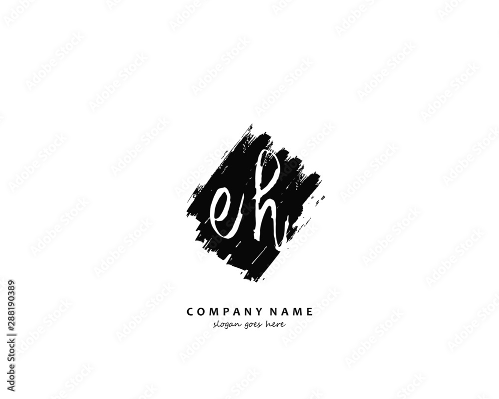 EH Initial letter logo template vector EH Initial letter logo template vector