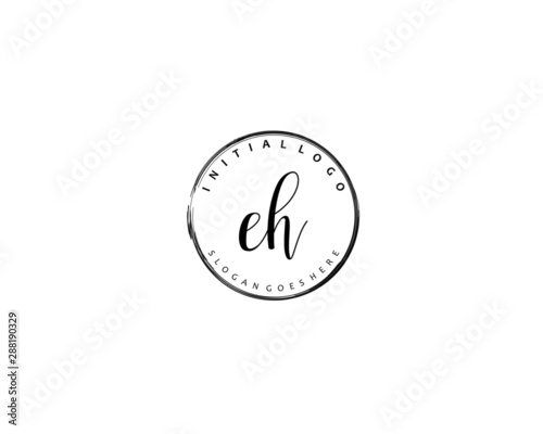 EH Initial letter logo template vector 