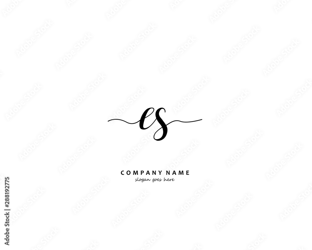 ES Initial letter logo template vector ES Initial letter logo template vector
