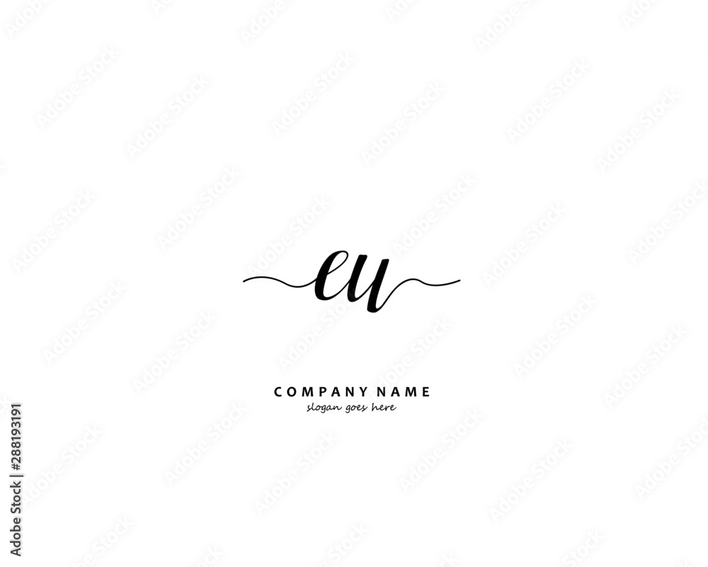 EU Initial letter logo template vector EU Initial letter logo template vector
