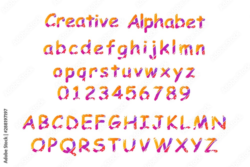 COLORFUL CREATIVE ALPHABET COLORFUL CREATIVE ALPHABET