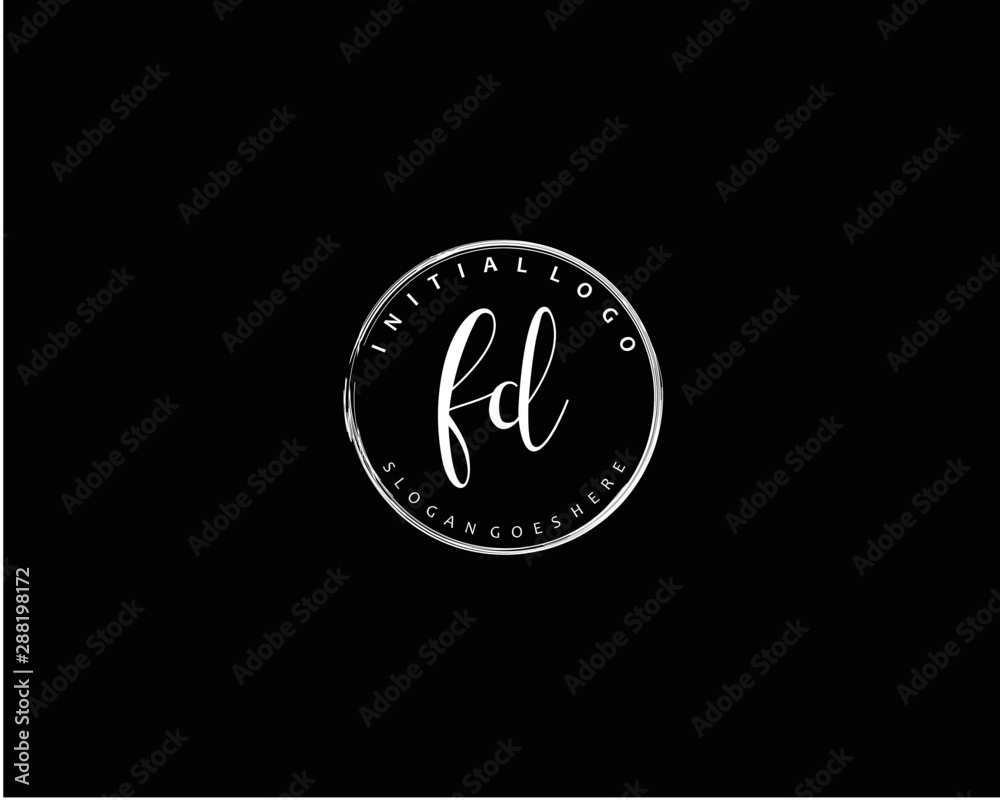 FD Initial letter logo template vector FD Initial letter logo template vector