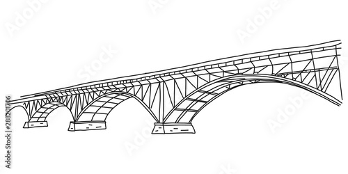 Informational flyer simple quick sketch bridge.