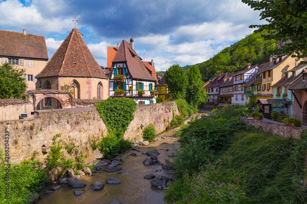 Medieval village Kaysersberg. Alsace. France.