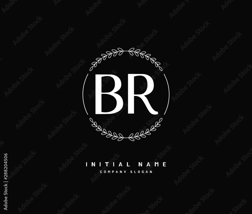 B R BR Beauty vector initial logo, handwriting logo of initial signature, wedding, fashion, jewerly, boutique, floral and botanical with creative template for any company or business. B R BR Beauty vector initial logo, handwriting logo of initial signature, wedding, fashion, jewerly, boutique, floral and botanical with creative template for any company or business.