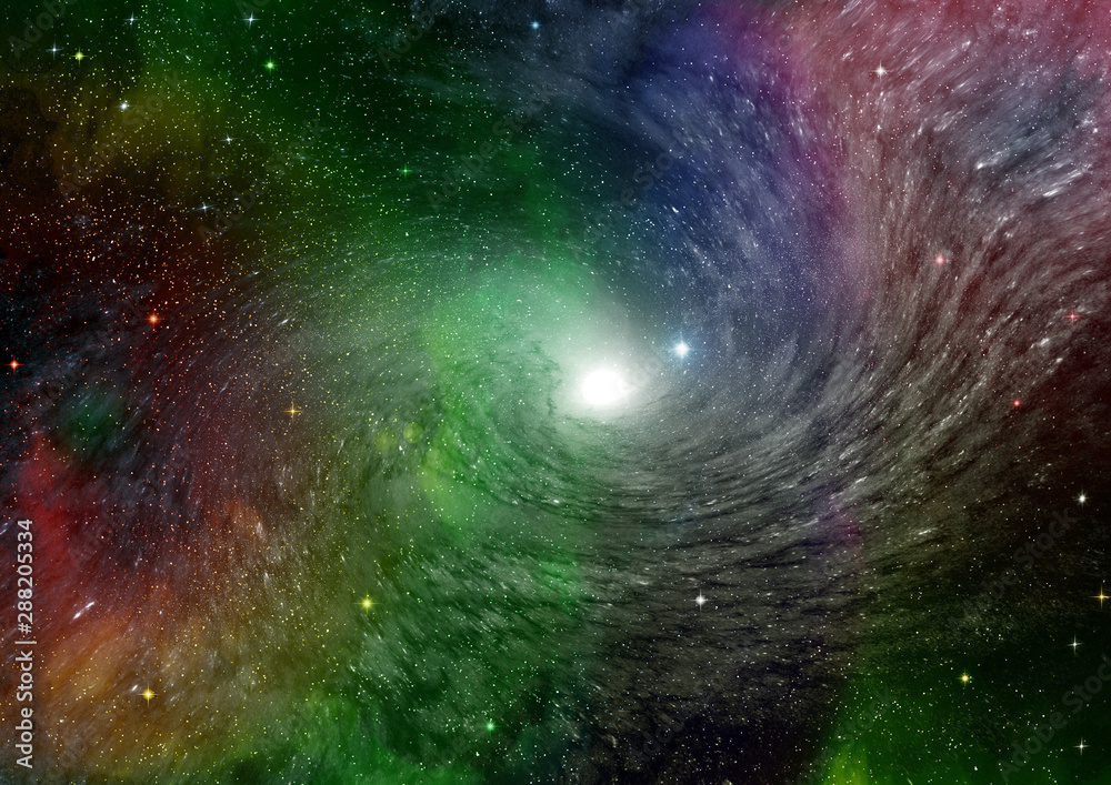 Fototapeta premium galaxy in a free space. 3D rendering