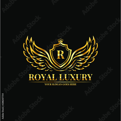 Luxury logo with wings