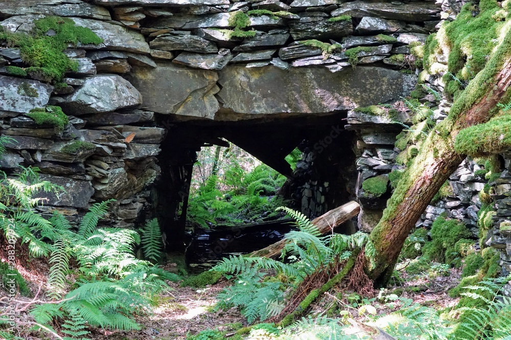 Fototapeta premium Abandoned Coal Slate Quarry in Wales