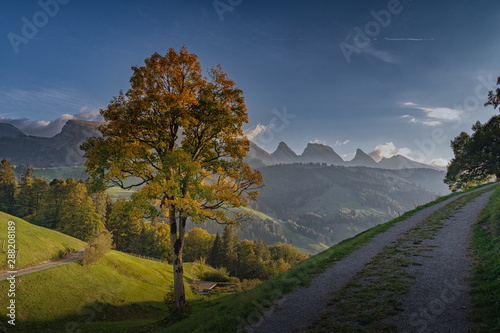 Blick auf die Churfirsten von Unterwasser 10.2018 photo