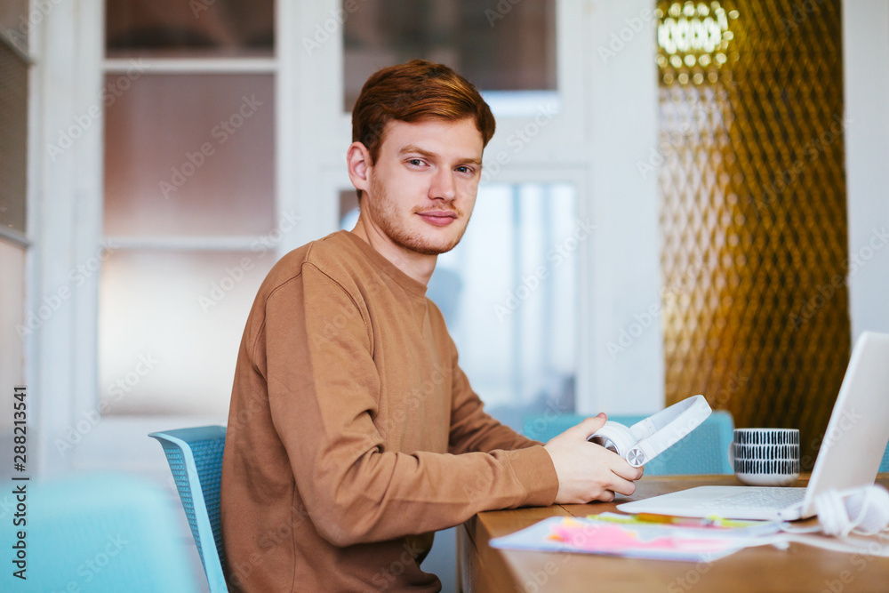 Young people in a cool co-working. Young people in a cool co-working.