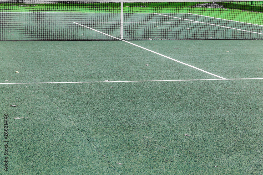 Tennis court background with net