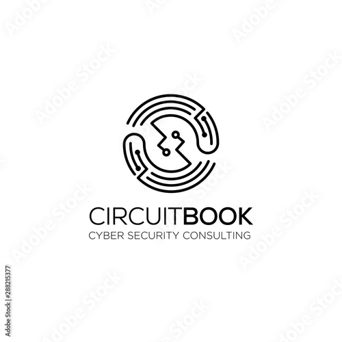 Cyber Scurity Consulting Logo of Technology in Internet Book Circulation