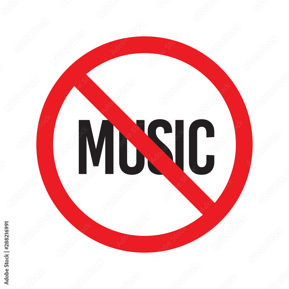 no music sign symbol no music sign symbol