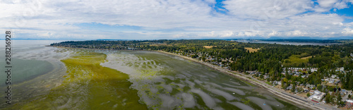 Birch Bay Blaine Washington Aerial Summer Overview Beach Communities in Pacific Northwest Washington State photo