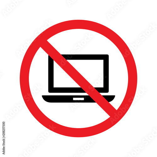 no laptop sign symbol