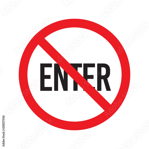 no enter sign symbol