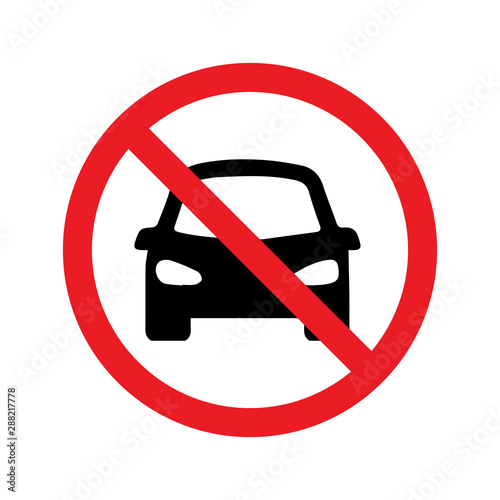 no car sign symbol