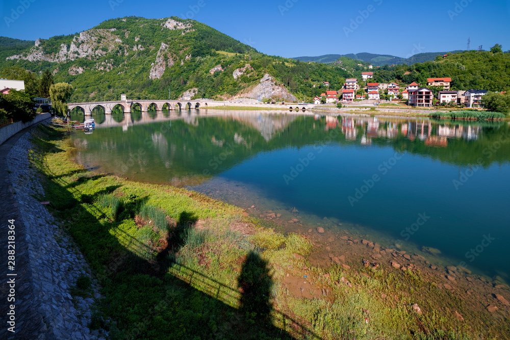 The Old Bridge over the River Drina in Visegrad (Bosnia and Herzegovina)