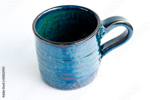 Blue handmade mug