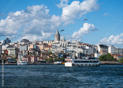 galata tower istambul sea view panorama summer day