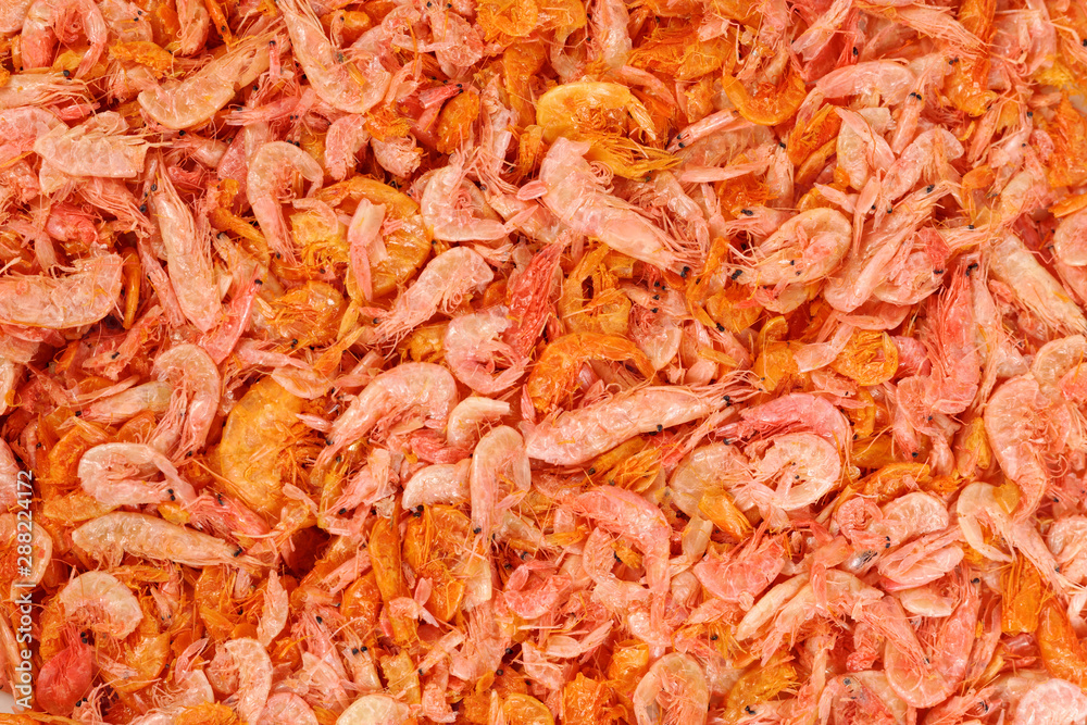 Dried shrimp background, ingredient for cooking Dried shrimp background, ingredient for cooking