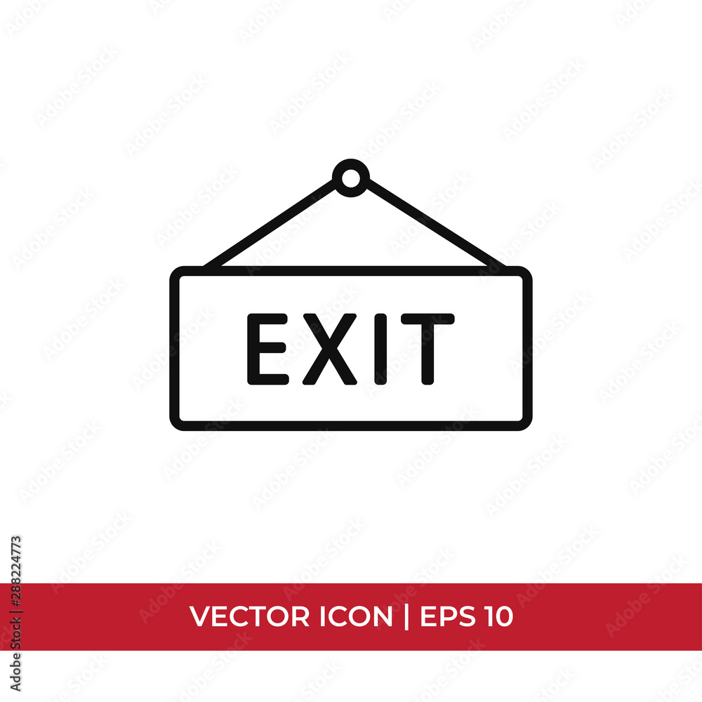 Exit vector icon in modern design style for web site and mobile app Exit vector icon in modern design style for web site and mobile app